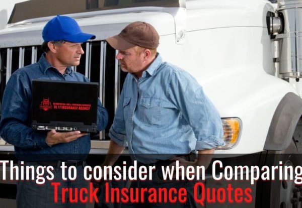 Things to consider while comparing truck insurance quotes